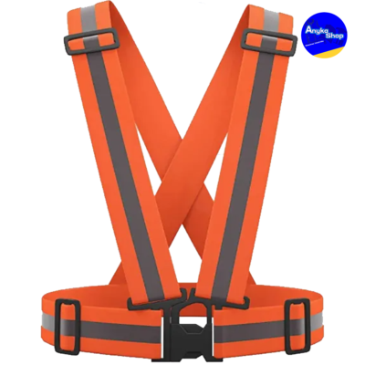chaleco cinturón reflectivo naranja de seguridad alta visibilidad