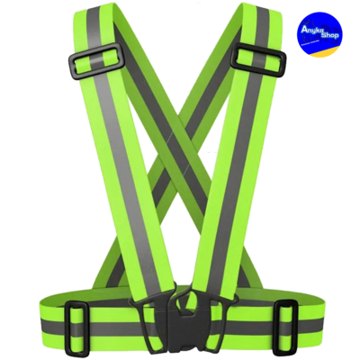 chaleco cinturón reflectivo verde de seguridad alta visibilidad