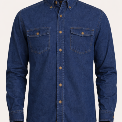 Camisa Jeans Industrial Hombre 7oz Manga Larga